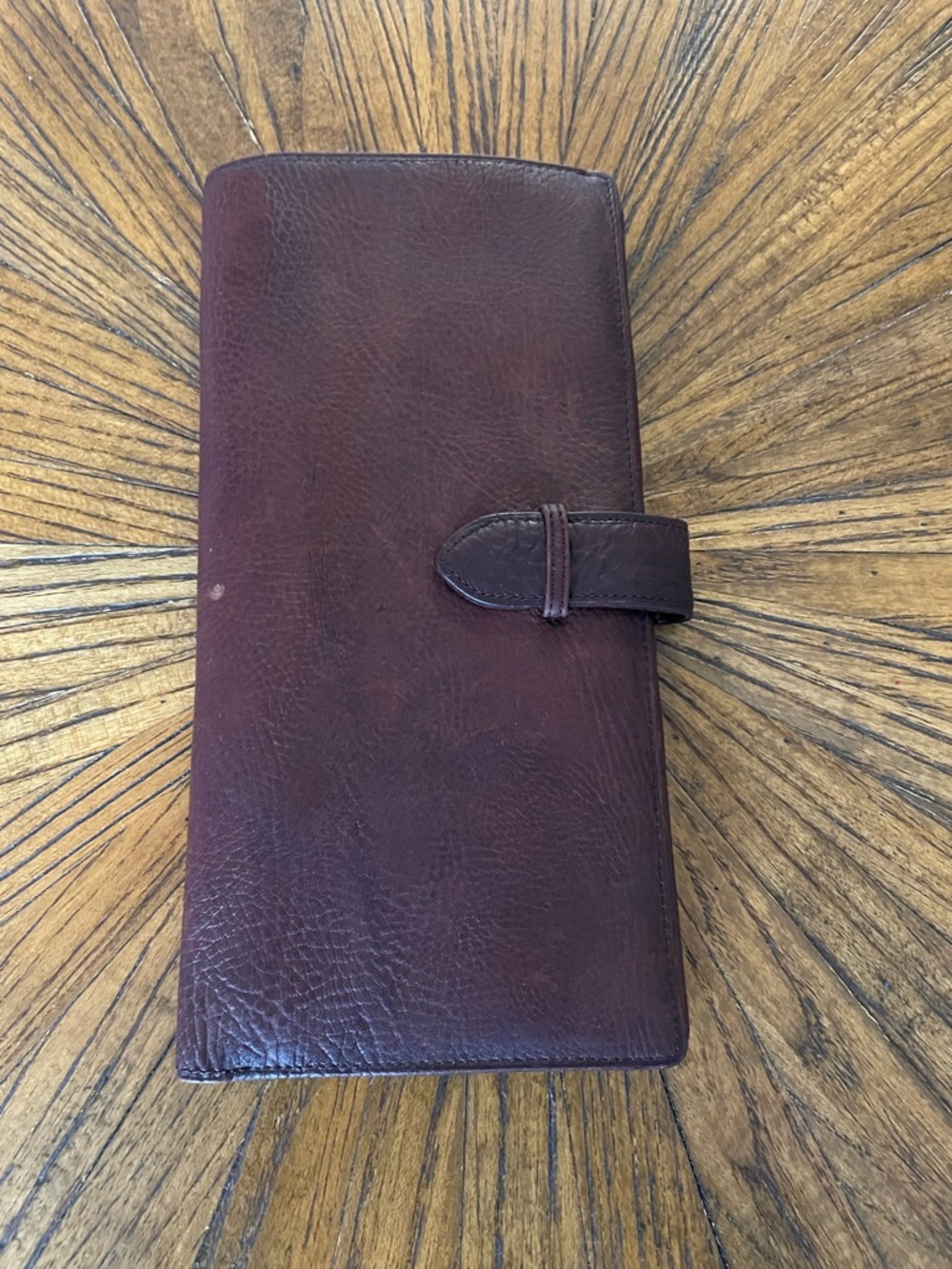 Vintage Polo by Ralph Lauren Dark Brown Leather Travel Card Organizer 9.25” x 5”